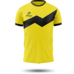 Camiseta Deportiva Sublimada Amarillo y Negro - Modelo Zigzag